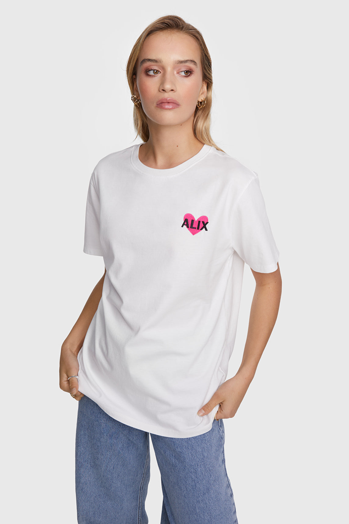 Alix the Label hart t-shirt wit