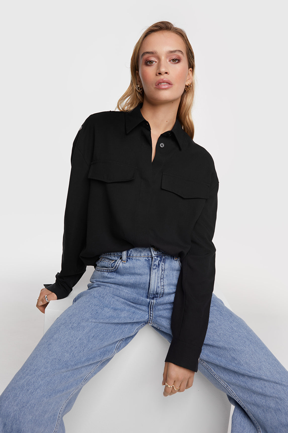 Alix the Label blouse zwart