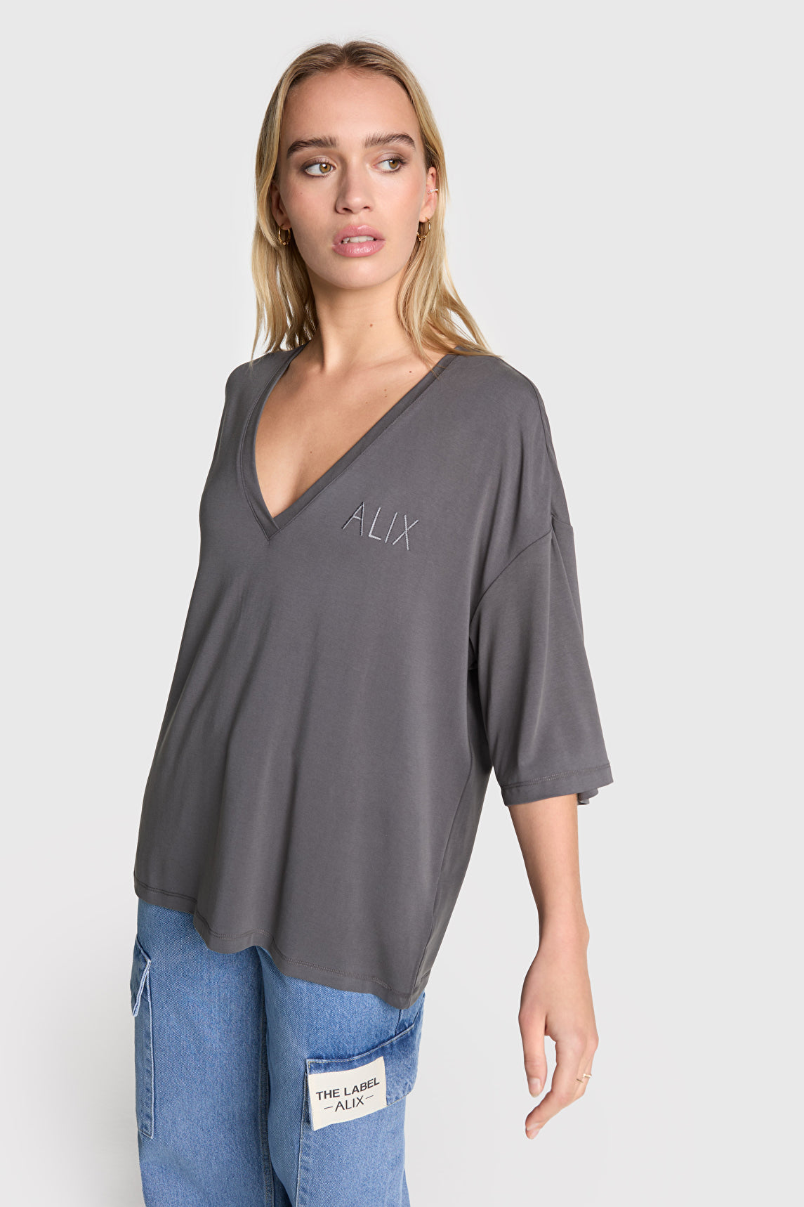 Alix the Label t-shirt modal dark grey